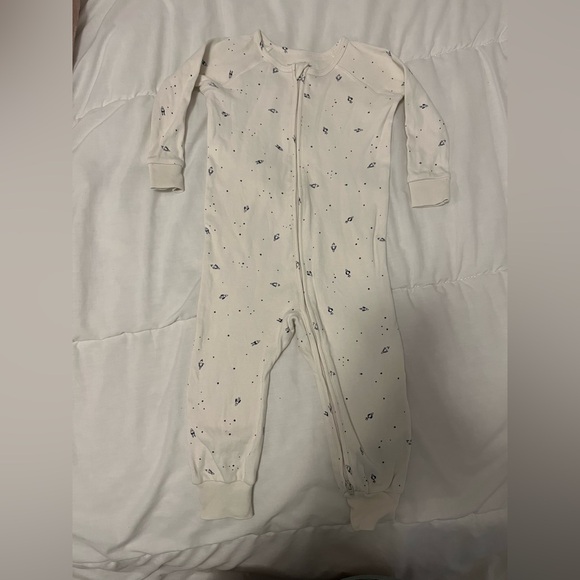 Pehr Organic Rocket Man Cotton Sleeper Pajamas Onesie - Picture 2 of 6